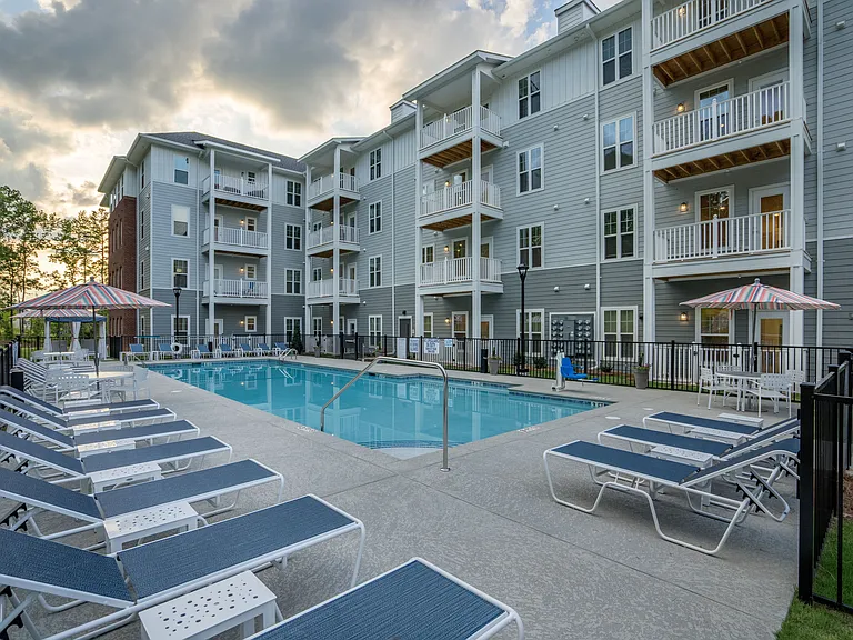 Outdoor Pool with Lounge Chairs