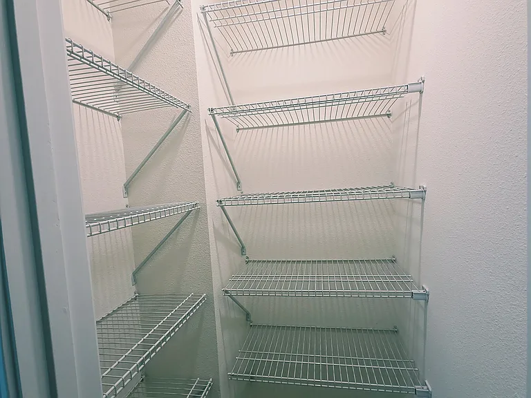 Large storage closet in master bath