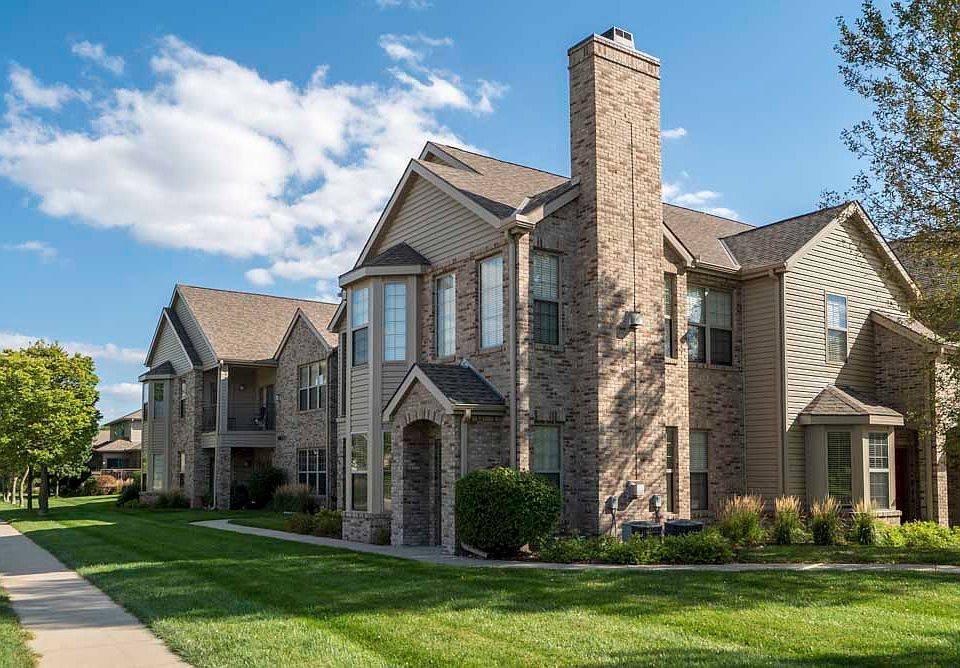 Our town-home style villas include a private entrance and large windows for generous natural lighting.