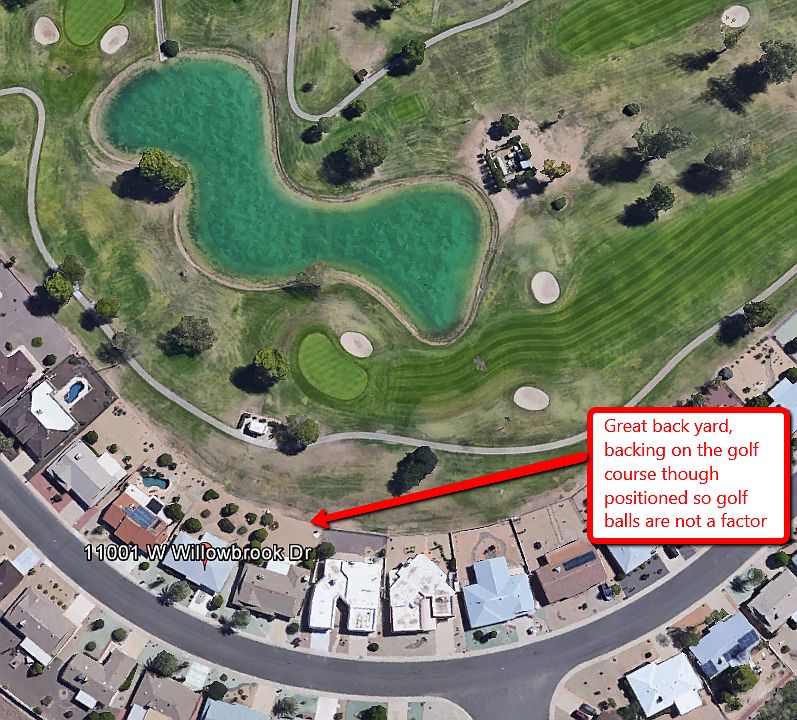 Arial view of golf course