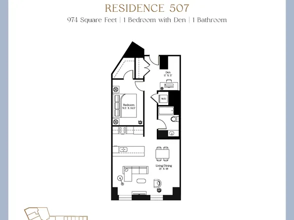 Residence 507 Plan, 850 Lake Shore Drive Condominium Residences