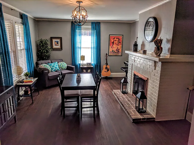 Living area in front of home