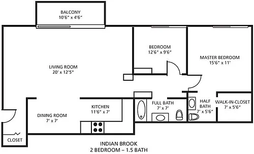 Floor plan Two Bedroom D