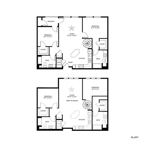 Floor plan Bluestem Loft