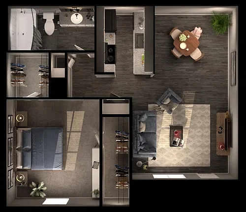 Floor plan Sundance 1x1