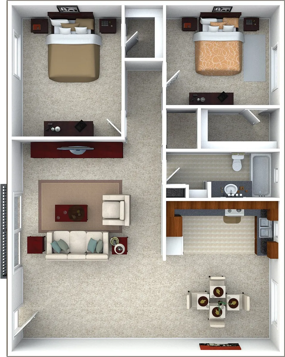 Floor plan 2x1 Luxury
