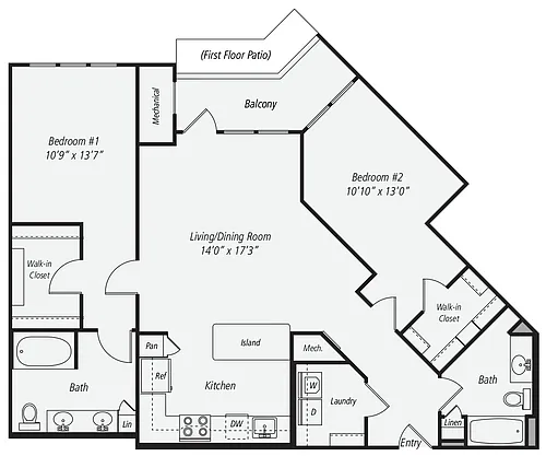 Floor plan B7-F-1300