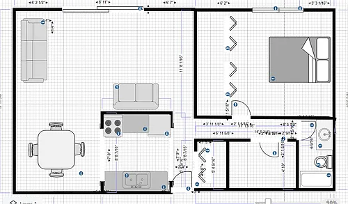 Floor plan One Bedroom