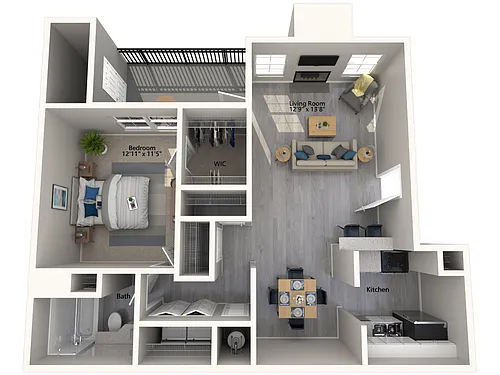 Floor plan Banyan 1x1