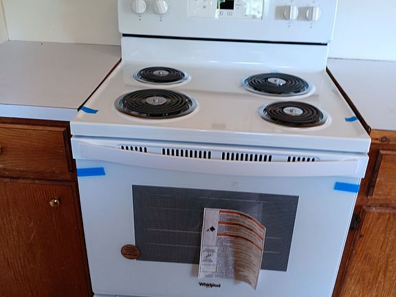 new stove in kitchen