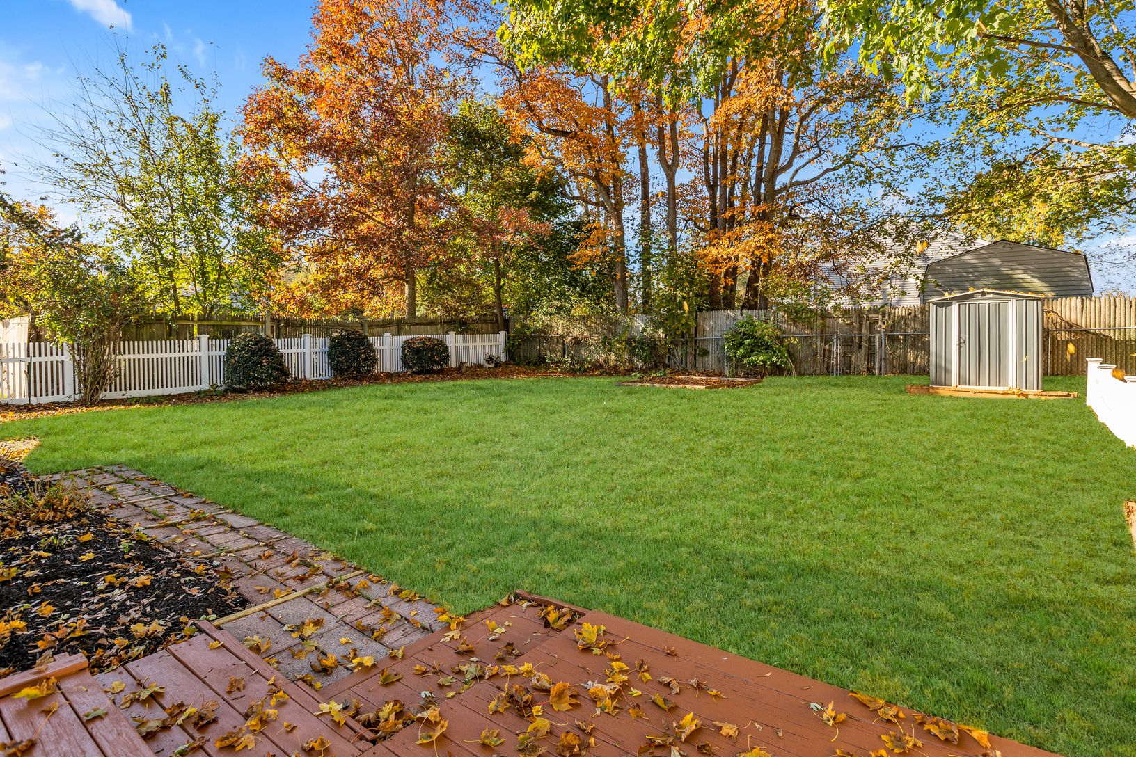  Large back yard with shed