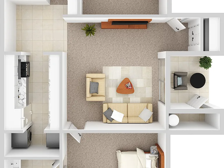 2 Bedroom 2 Bedroom