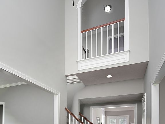 Open two story entrance.