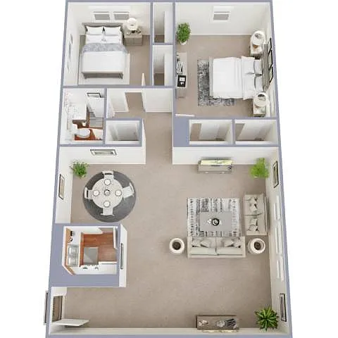 Floor plan 2 Bedroom Deluxe