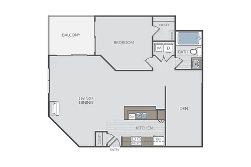 Floor plan Plan 1G + Den