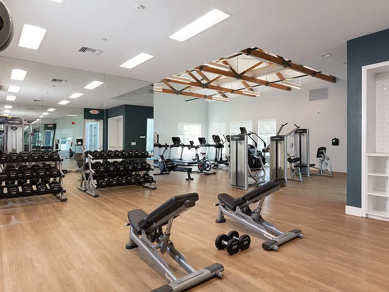 State-of-the-art fitness center with strength and cardio equipment