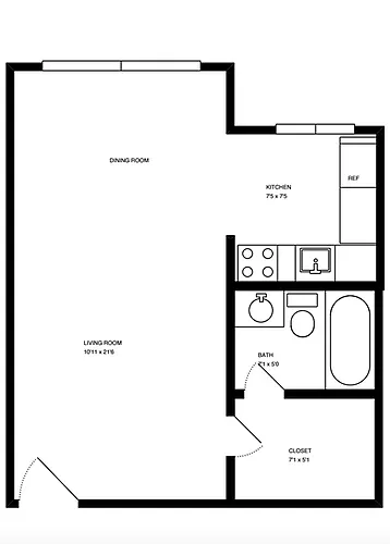 Floor plan Studio