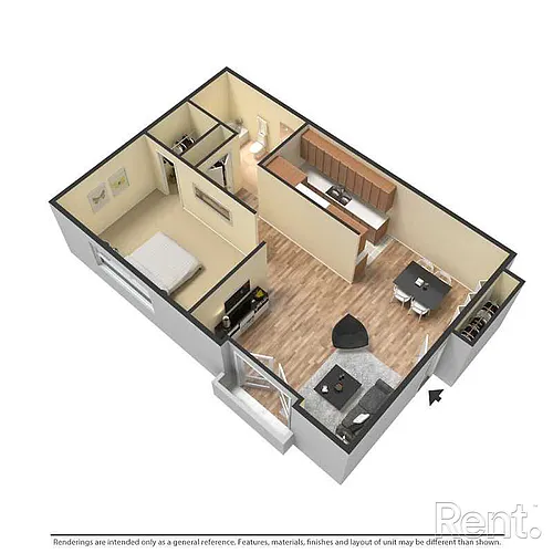 Floor plan 1 bedroom