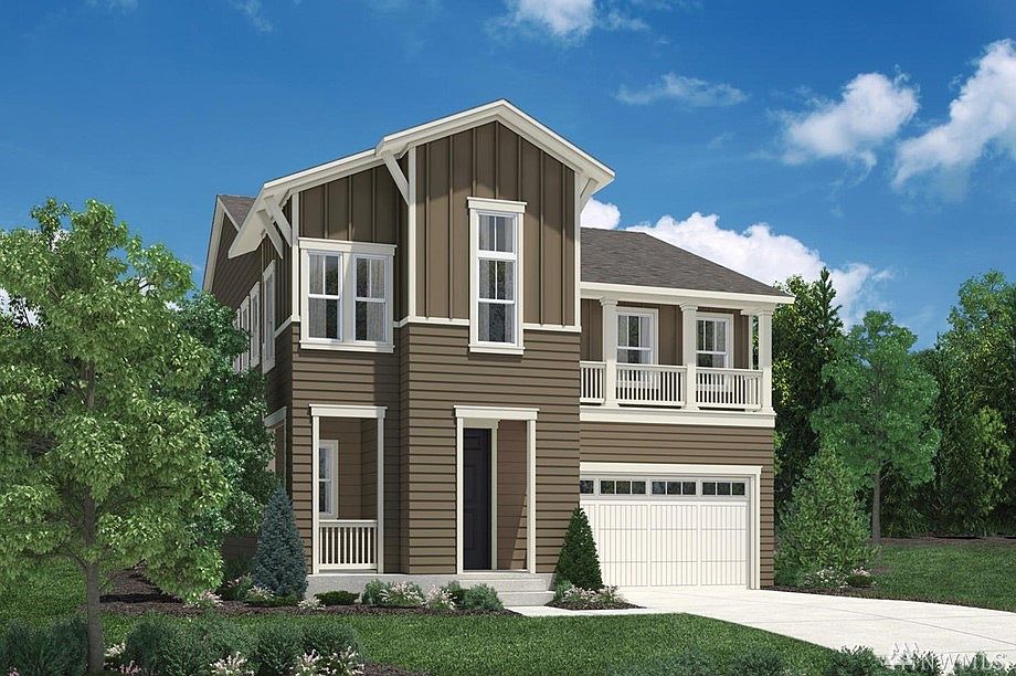 The SHORELINE: 5 bd, 3.5 ba, elaborate curved stairs, great rm w/fireplace & adjacent dining room; kitchen has lrg center island w/breakfast bar, walk-in pantry, & access to the rear deck; master features oversized walk-in closet, luxurious ba w/dual-sink vanity, 6' soaking tub, lrg shower; spacious bsmnt includes game rm, secondary bd & access to patio.