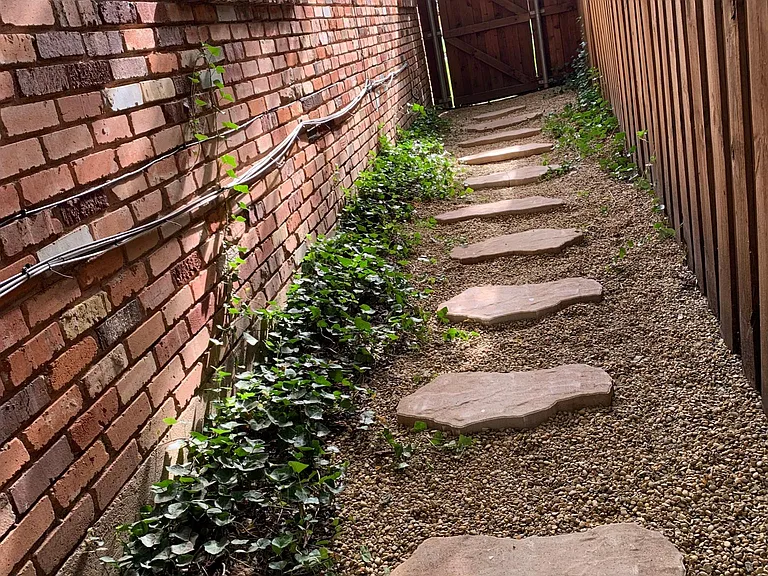 Backyard Pathway to Front yard