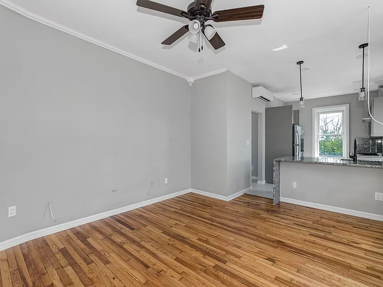 Open living room/kitchen floor plan.