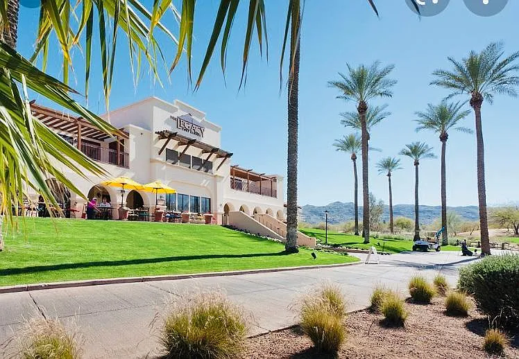 Restaurant on property with view of golf course