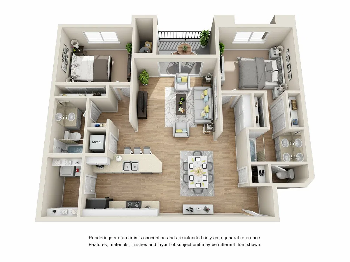 Floor plan 2X2 B1
