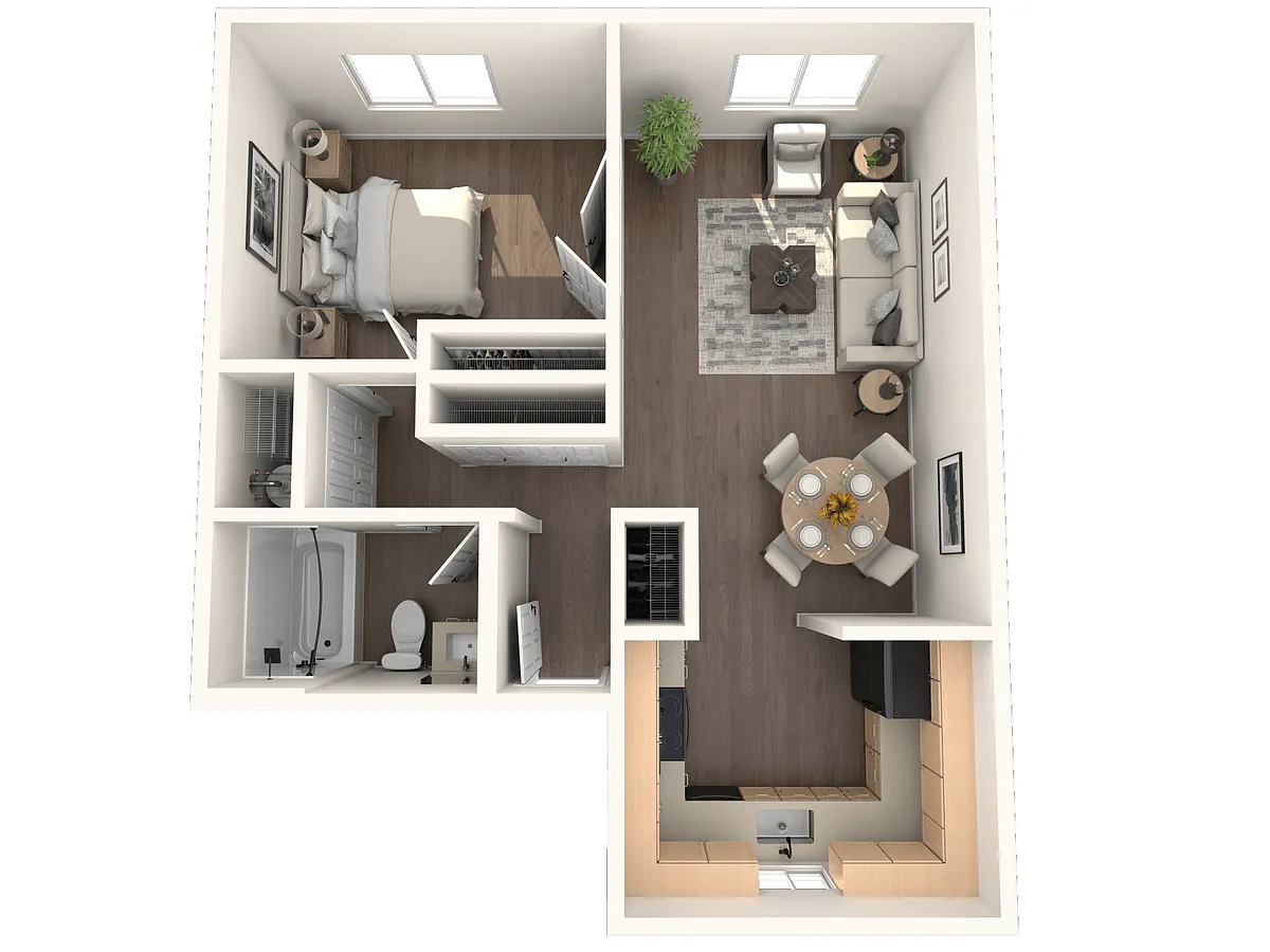 Floor plan 1X1 S