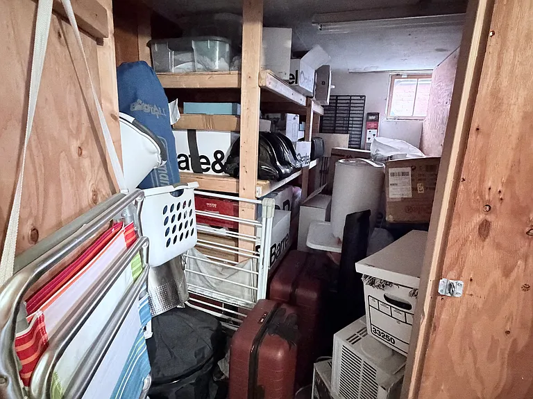 Storage unit in basement