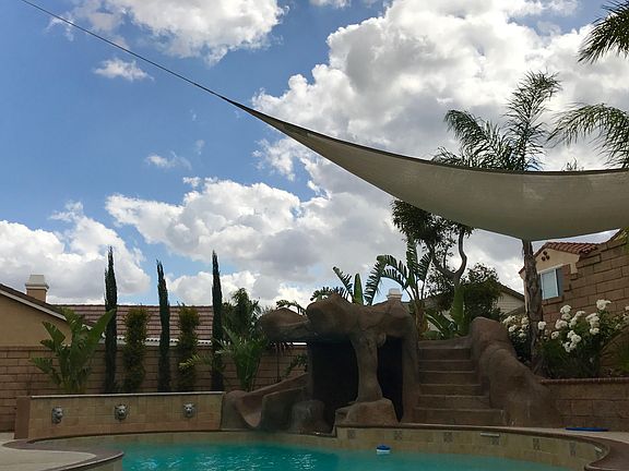 Pool with water slide