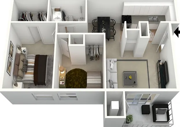 Two Bedroom, One Bath Two Bedroom, One Bath