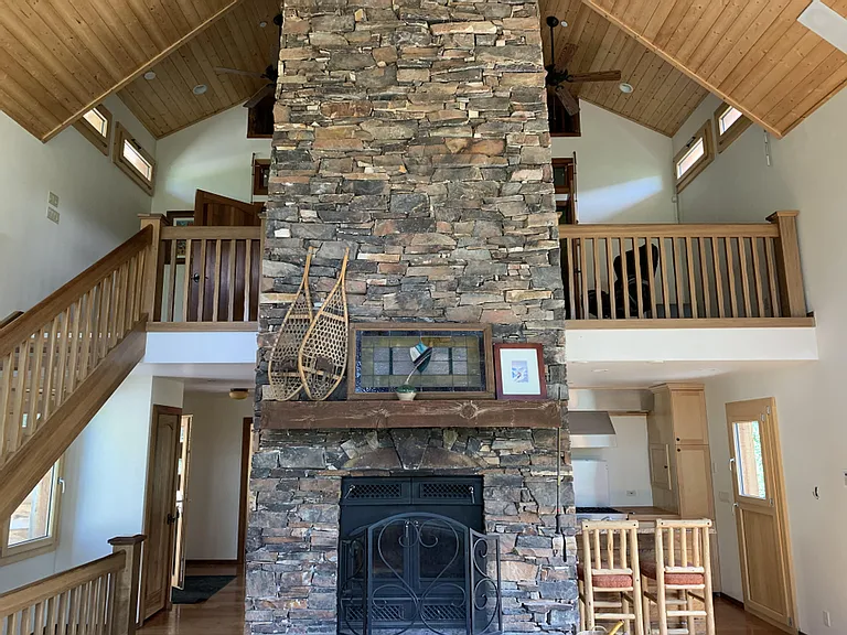 24 FOOT IDAHO BASALT FIREPLACE
