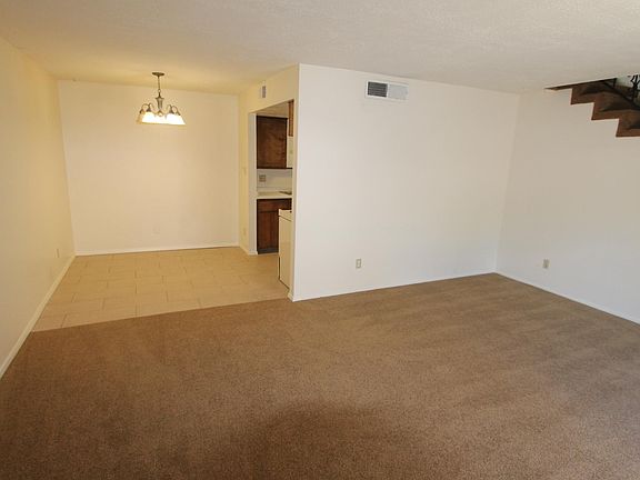 Living room and dining room