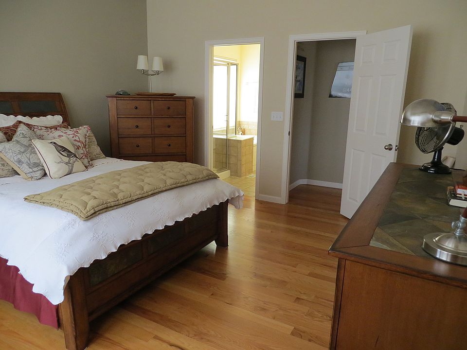 Master bedroom with hardwood