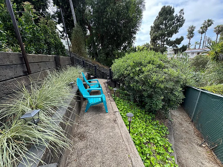 3-level terraced backyard with hammock and seating, overlooking the canyon. Peaceful and serene!