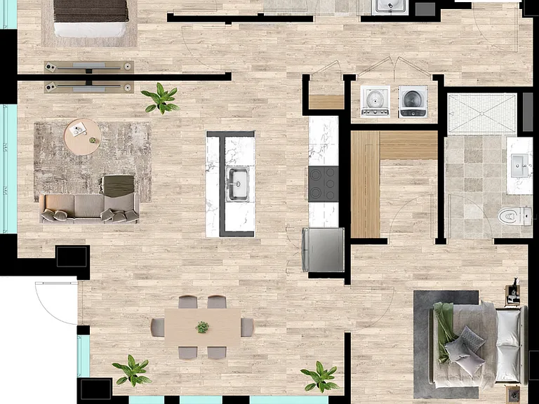 B19 - Two Bedroom (2) B19 - Two Bedroom (2)