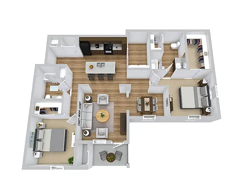 Floor plan Two Bedroom Apartment