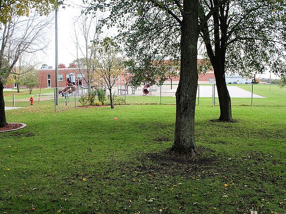 By the School's Bball Court!