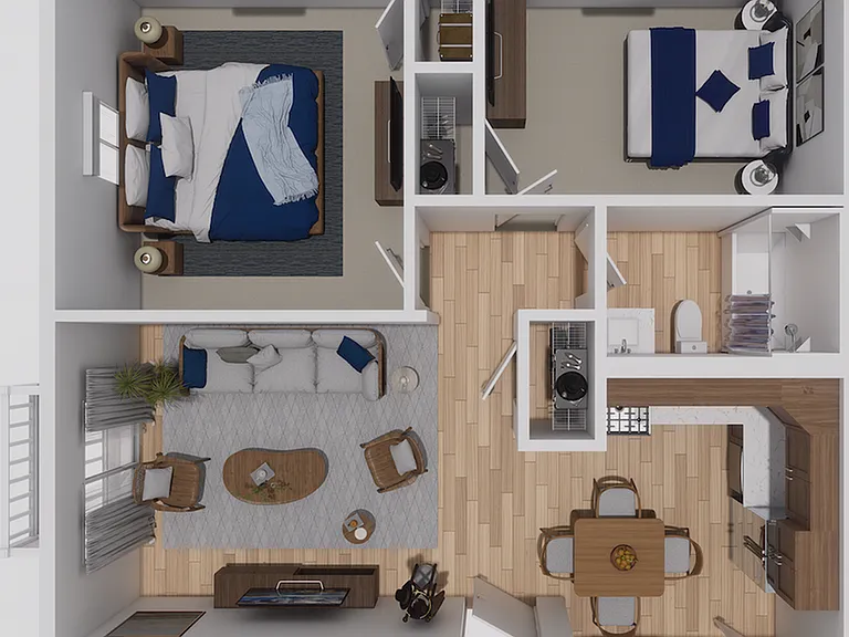2 C Floor Plan. 2 Bedroom, 1 Bath. 2 C Floor Plan. 2 Bedroom, 1 Bath.