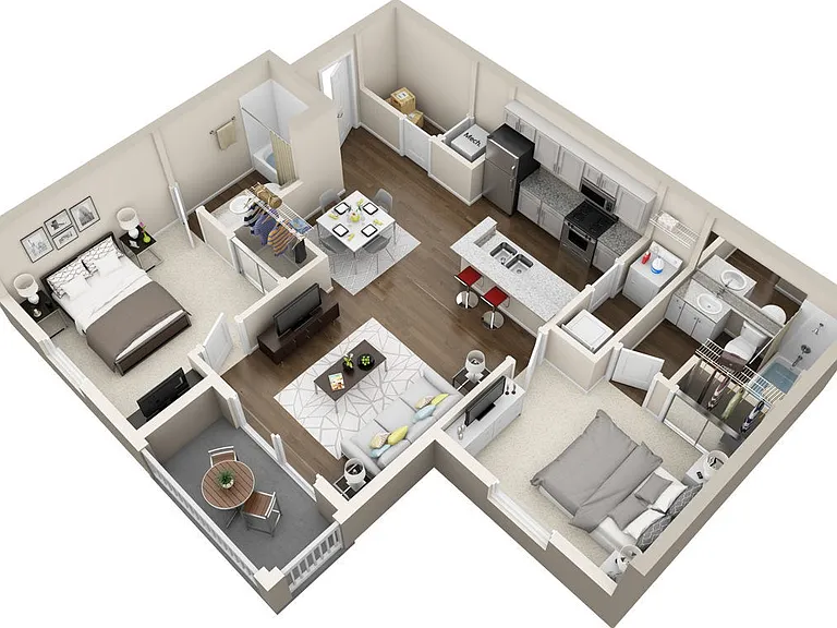 B2A floor plan Haven at Patterson Place