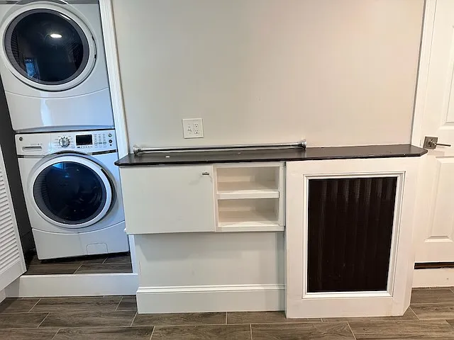 Dedicated in unit washer/dryer (located in the bathroom)