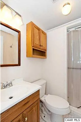 A freshly updated bathroom