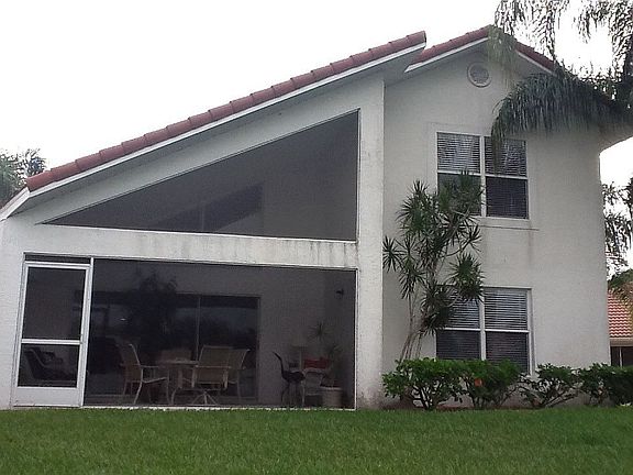 View from pond to lanai