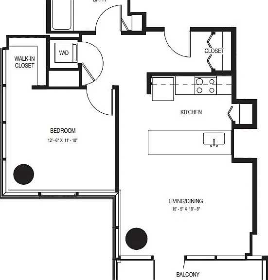 One Bedroom A10 - 730 Sq. Ft. - Floors 5-25 One Bedroom A10 - 730 Sq. Ft. - Floors 5-25