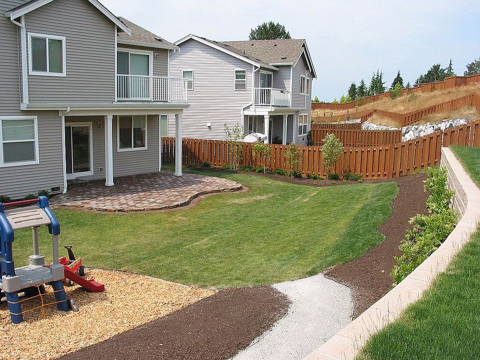 Section of backyard