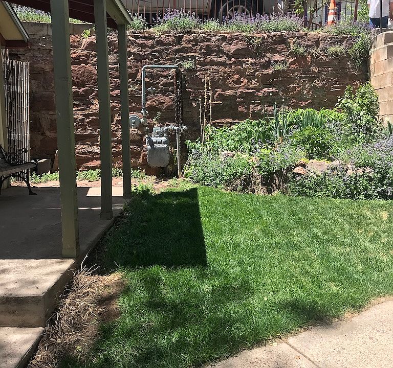 Front porch and garden area