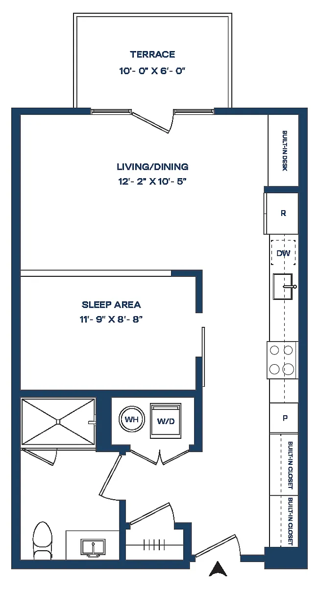 Floor plan Studio-S2-T Smyth