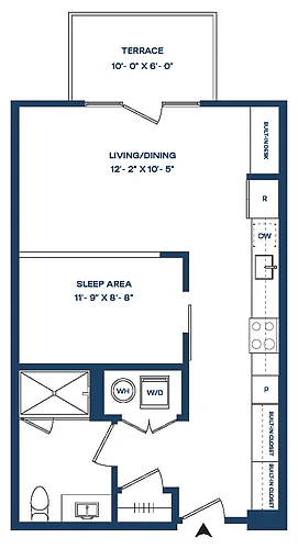 Floor plan Studio-S2-T Smyth
