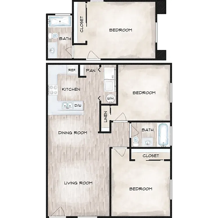 Floor plan 3B