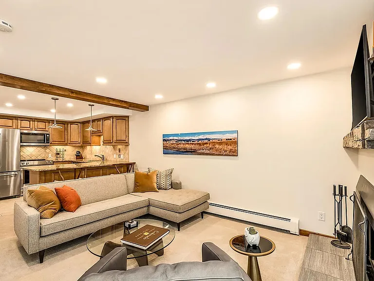 Comfortable furnished living space designed for extended summer stays